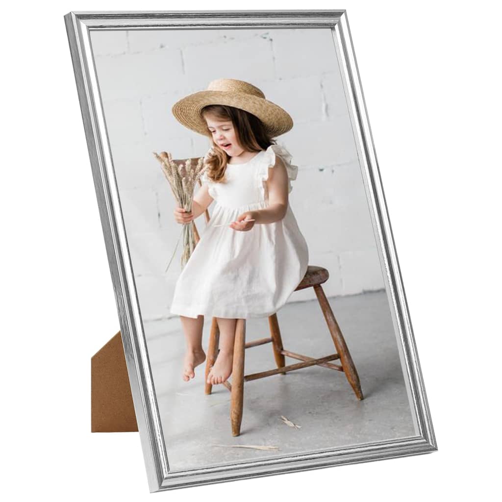 Vidaxl Photo Frames 3 PCS pour le mur ou le tableau 7x90 cm MDF en argent coloré