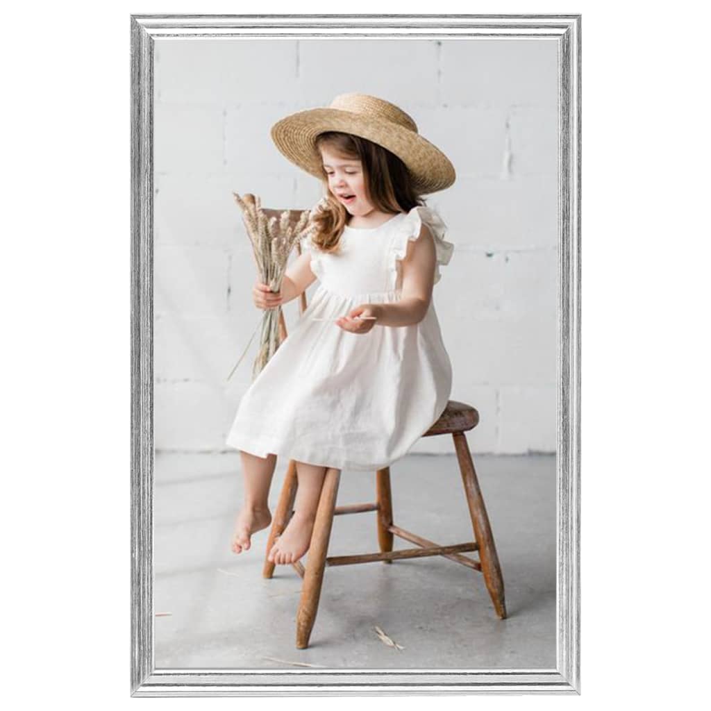 Vidaxl Photo Frames 3 PCS pour le mur ou le tableau 7x90 cm MDF en argent coloré
