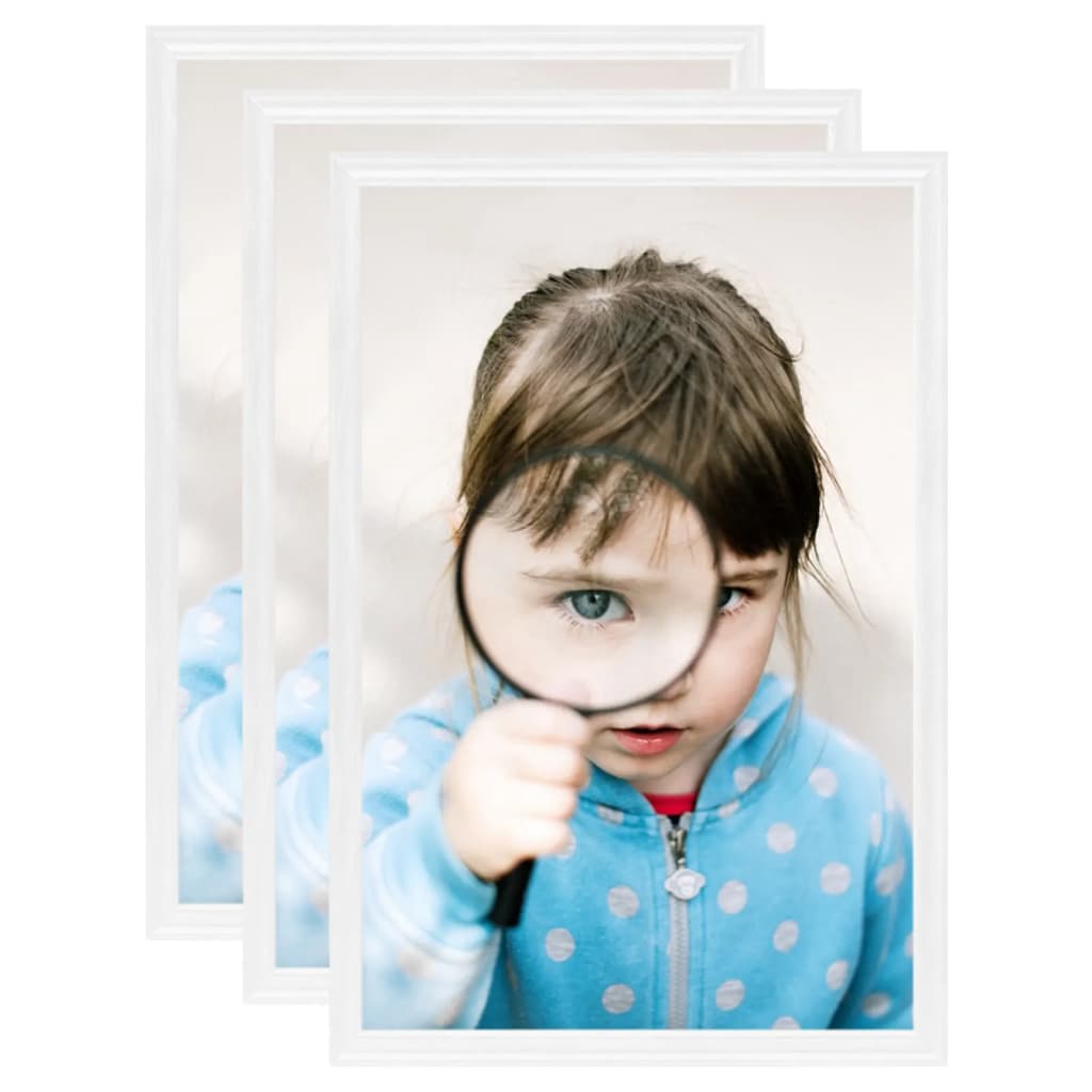 Vidaxl Photo Frames 3 PCS pour le tableau 13x18 cm MDF blanc