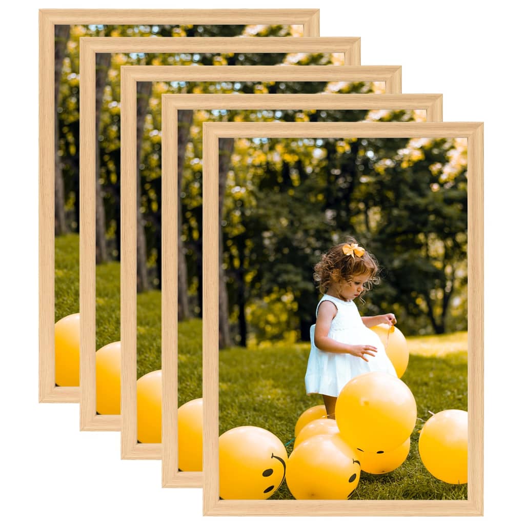 Vidaxl Photo Frames 5 m pour le mur ou le tableau 70x90 cm chêne léger -colored