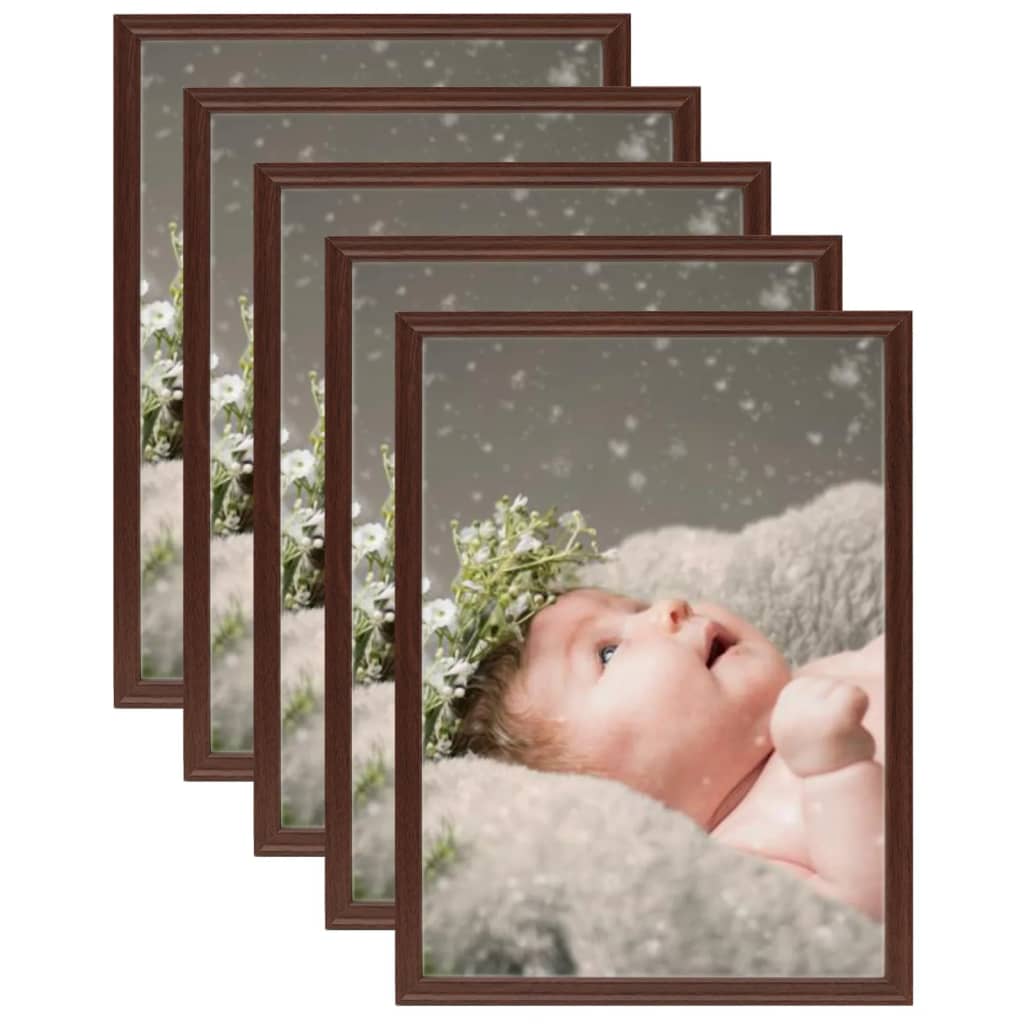Vidaxl Photo Frames 5 PCS pour le tableau 13x18 cm rouge foncé