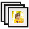 Vidaxl Photo Frames 3 PCS pour 13x13 cm Photo 3D 23x23 cm noir