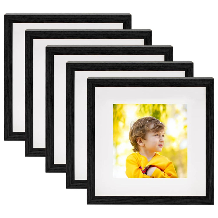 Vidaxl Photo Frames 5 PCS pour 13x13 cm Photo 3D 23x23 cm noir