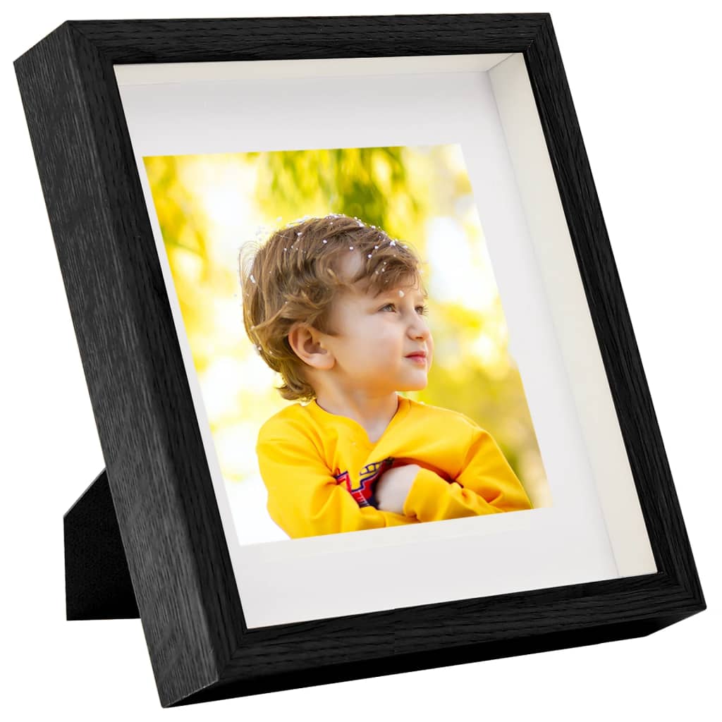 Vidaxl Photo Frames 5 PCS pour 13x13 cm Photo 3D 23x23 cm noir