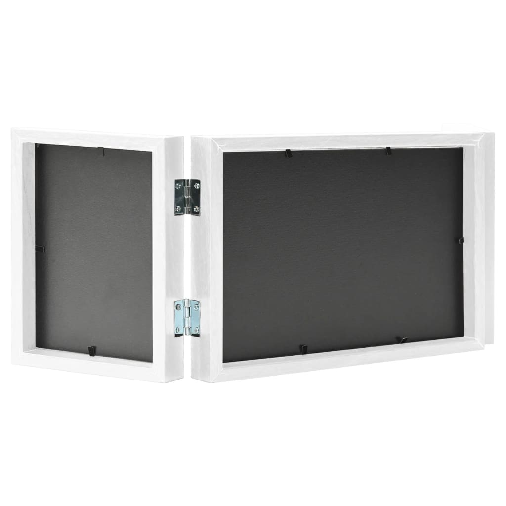 Cadre photo Vidaxl Triptych 28x18 cm + 2x (13x18 cm) blanc