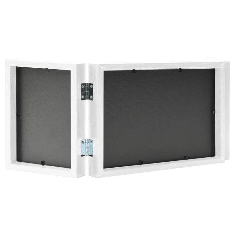 Cadre photo Vidaxl Triptych 28x18 cm + 2x (13x18 cm) blanc