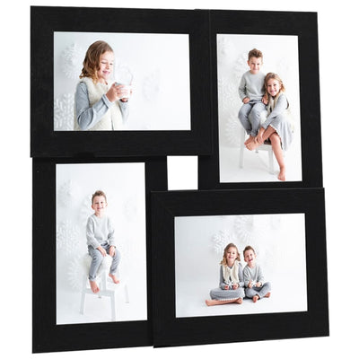 Cadre photo vidaxl pour 4x (10x15 cm) Photo mdf noir