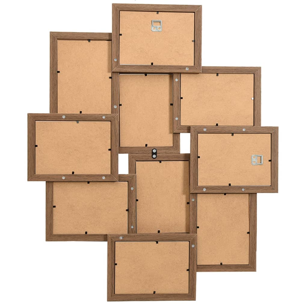 Cadre photo Vidaxl pour 10x (10x15 cm) Photo MDF Brun clair
