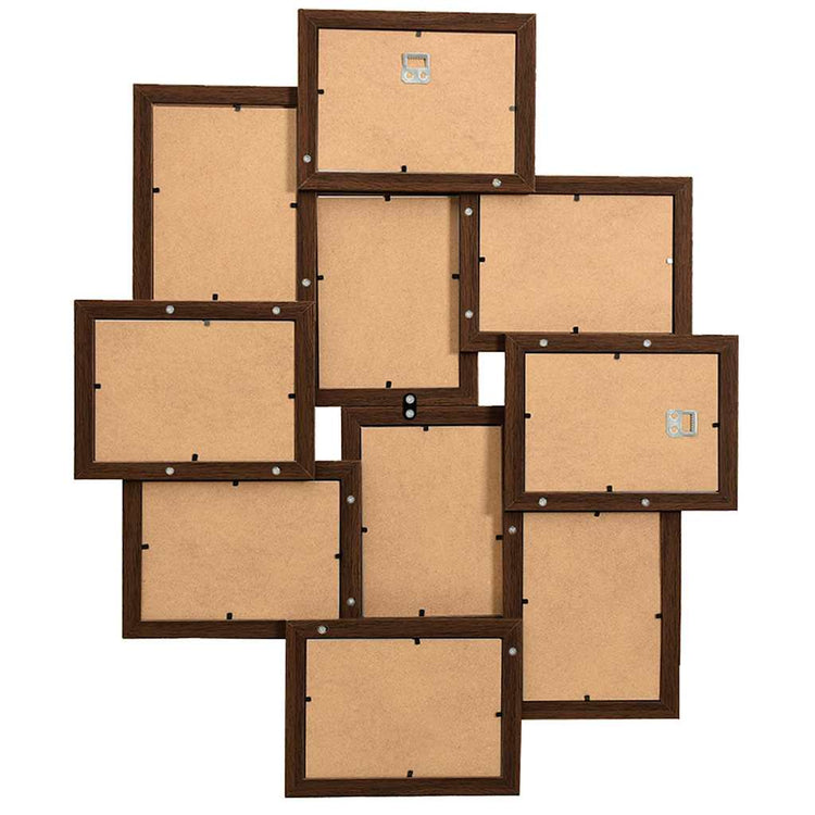 Cadre photo Vidaxl pour 10x (10x15 cm) Photo MDF Dark Bruin