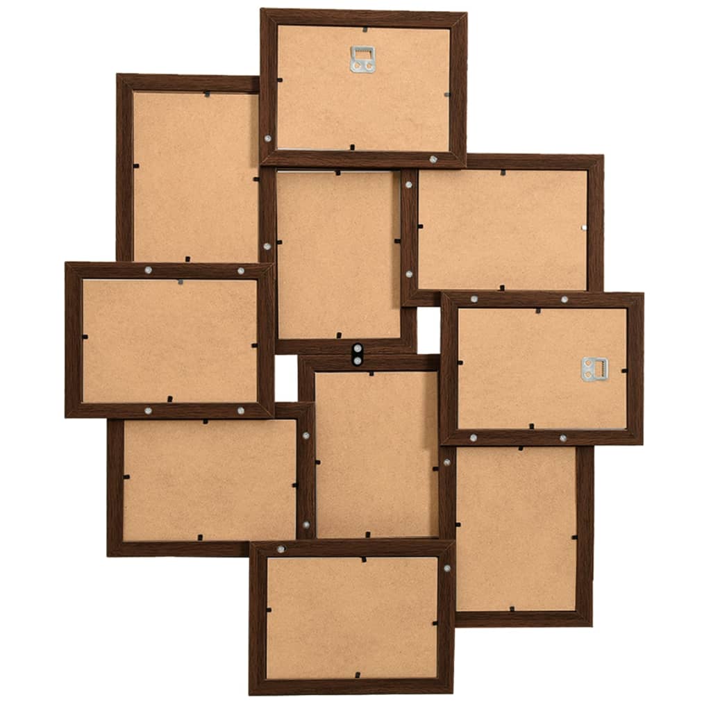 Cadre photo Vidaxl pour 10x (13x18 cm) Photo MDF Brun foncé