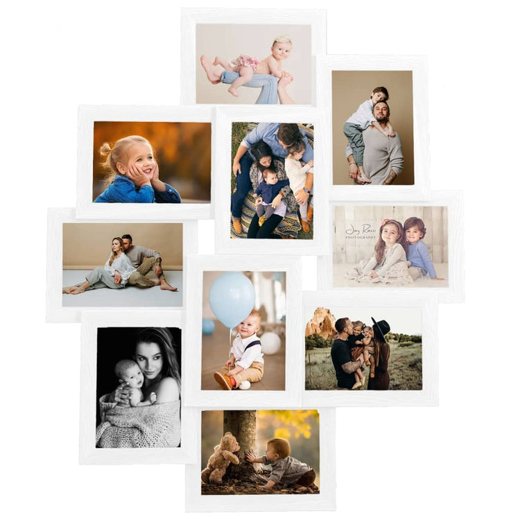 Cadre photo Vidaxl pour 10x (10x15 cm) Photo MDF blanc
