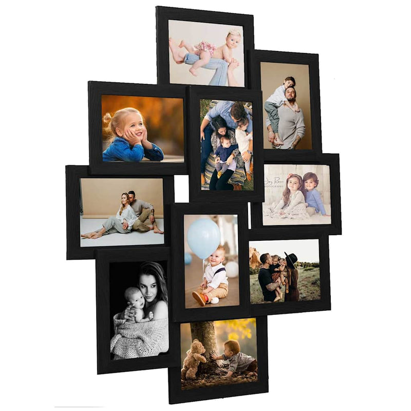 Vidaxl Photo Cadre pour 10x (13x18 cm) Photo mdf noir