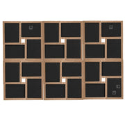 Vidaxl Photo Cadre pour 24x (13x18 cm) Photo MDF LICHTBRUIN - afbeelding 3