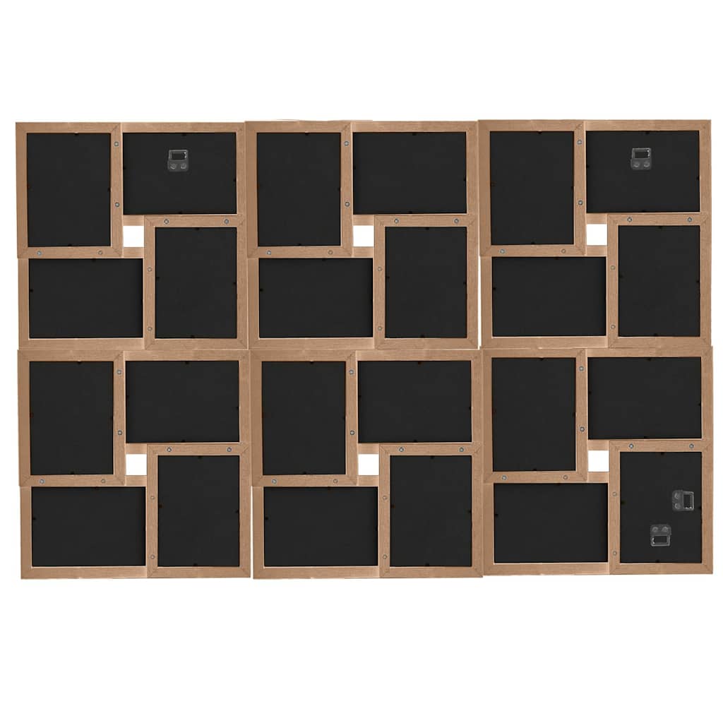 Vidaxl Photo Cadre pour 24x (13x18 cm) Photo MDF LICHTBRUIN