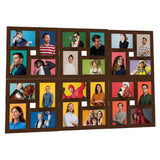 Vidaxl Photo Cadre pour 24x (10x15 cm) Photo MDF Brown foncé - afbeelding 1
