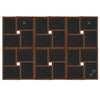 Vidaxl Photo Cadre pour 24x (10x15 cm) Photo MDF Brown foncé