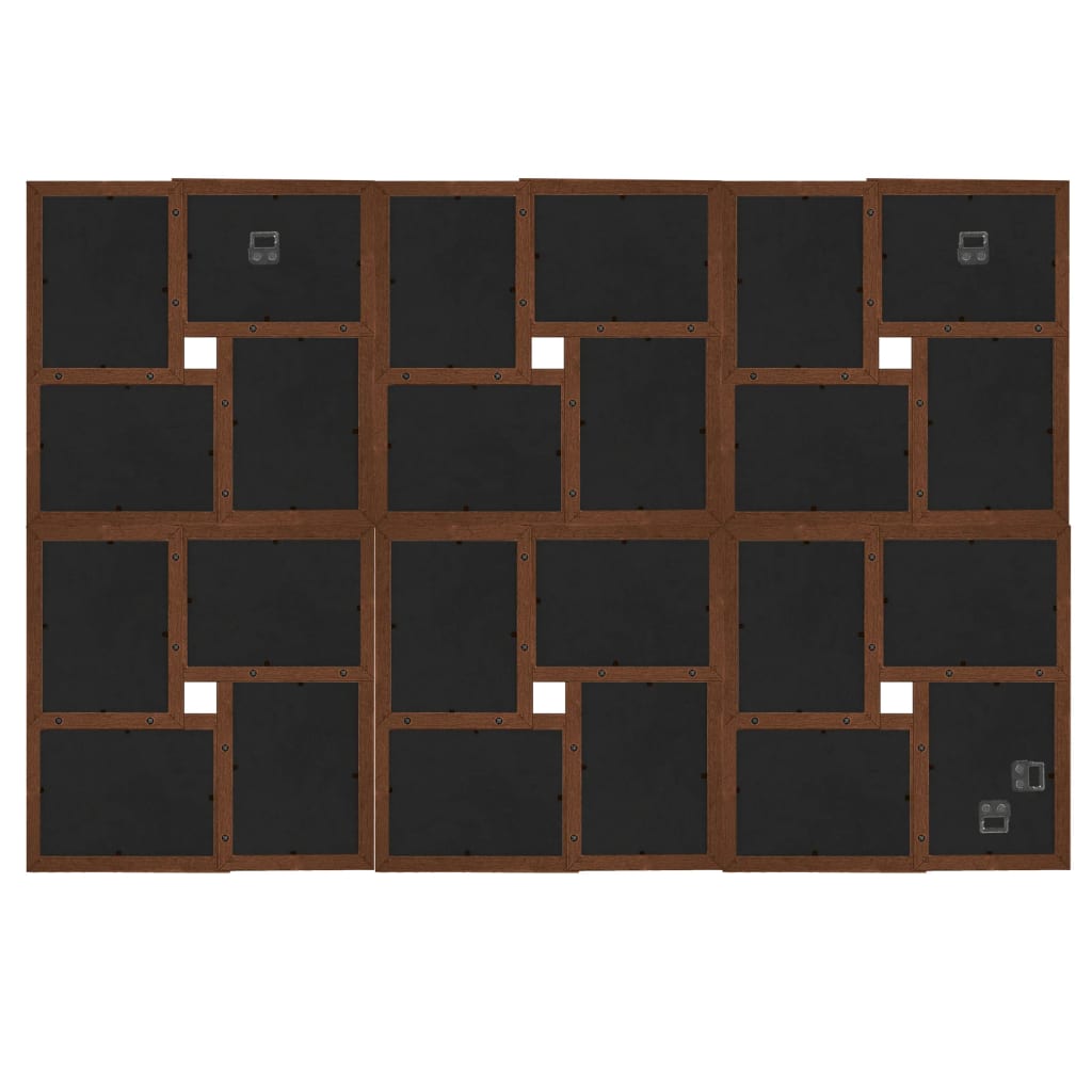 Vidaxl Photo Cadre pour 24x (10x15 cm) Photo MDF Brown foncé