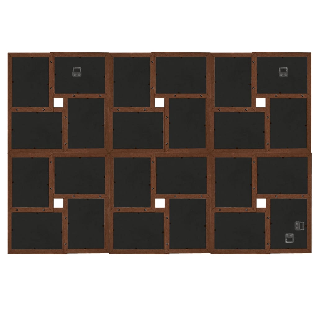 Cadre photo Vidaxl pour 24 x (13x18 cm) Photo MDF Brown foncé
