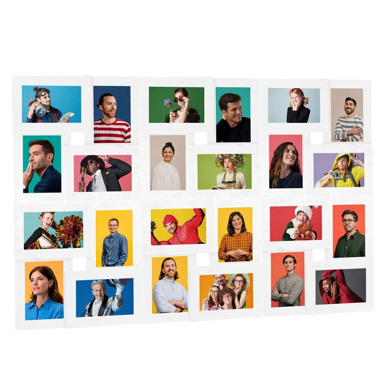 Vidaxl Photo Cadre pour 24x (10x15 cm) Photo MDF blanc