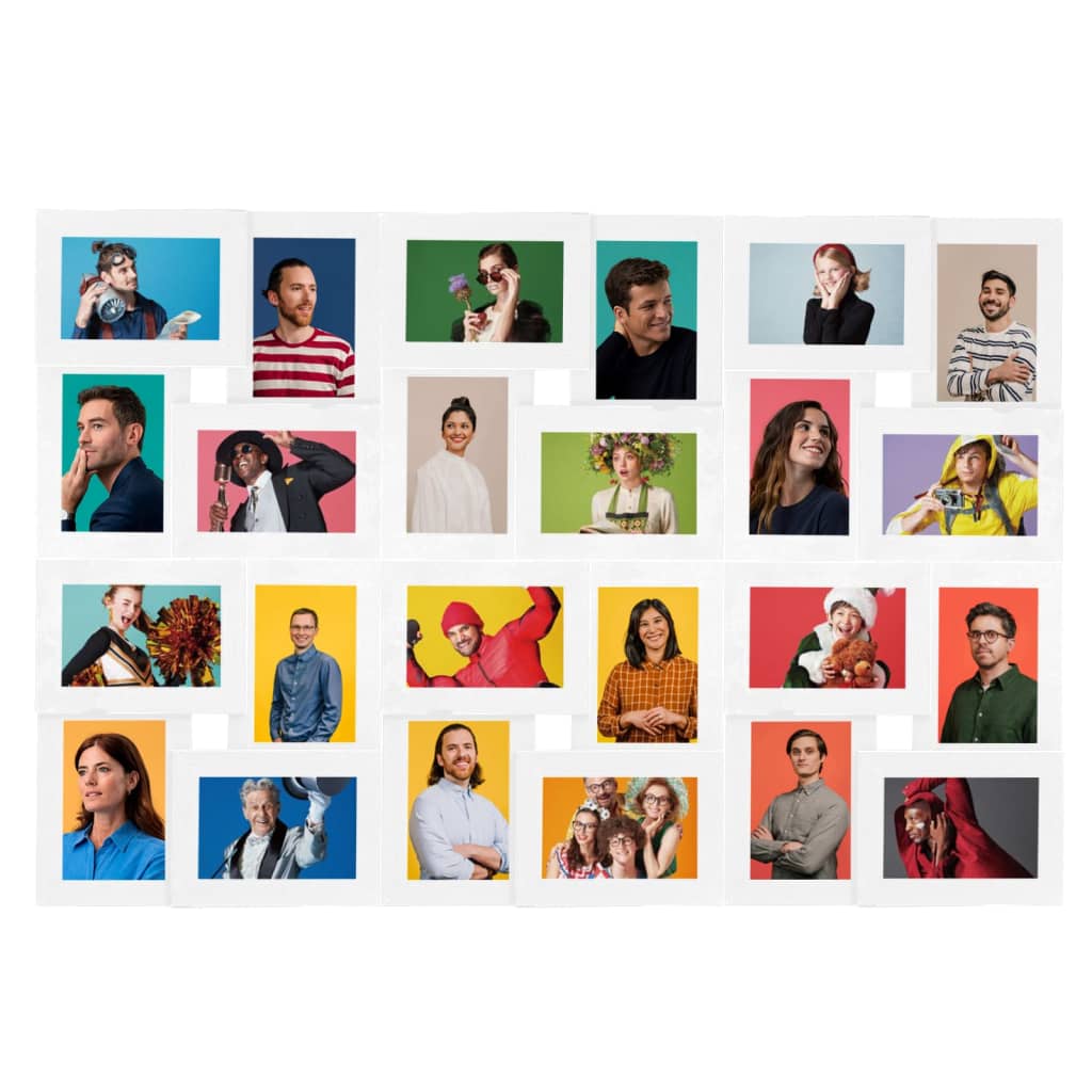 Vidaxl Photo Cadre pour 24x (13x18 cm) Photo MDF blanc