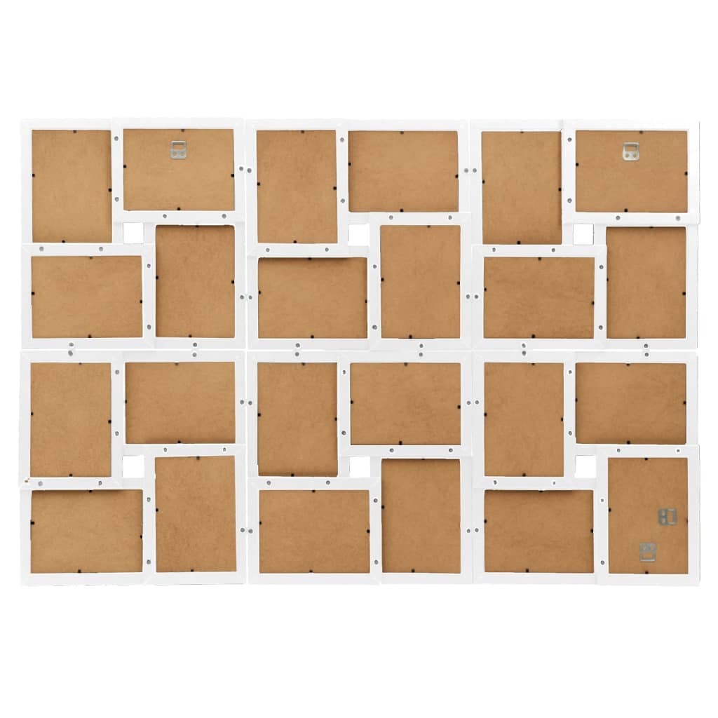 Vidaxl Photo Cadre pour 24x (13x18 cm) Photo MDF blanc