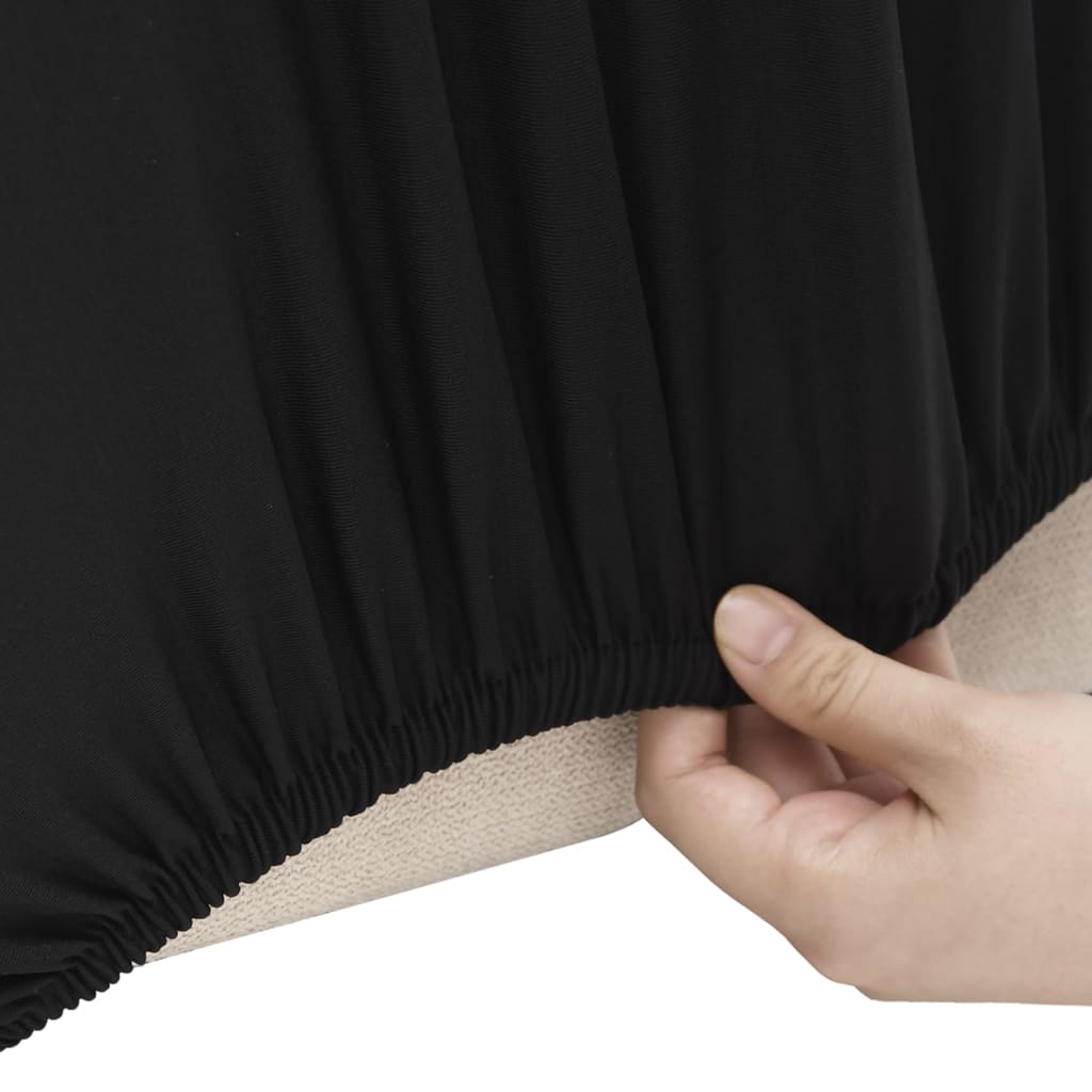 Vidaxl Four -Sater Bank Cover Stretch Polyester Jersey Black