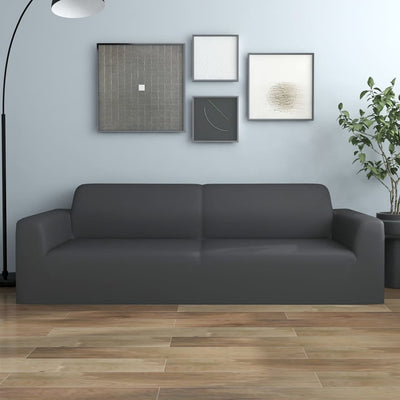 Vidaxl trois -sofa couvercle stretch polyester maillot anthracite -colored