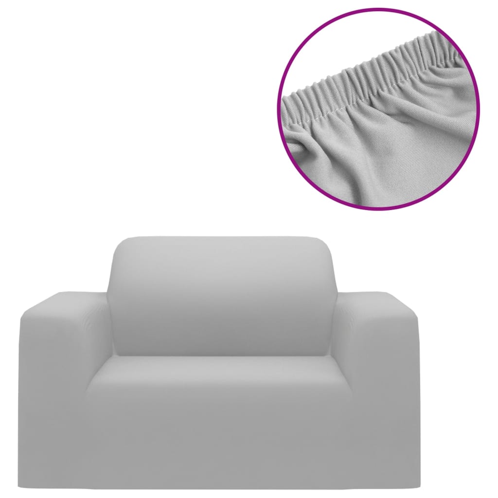 Vidaxl Stretch Furniture Couverture pour Bank Grey Polyester Jersey
