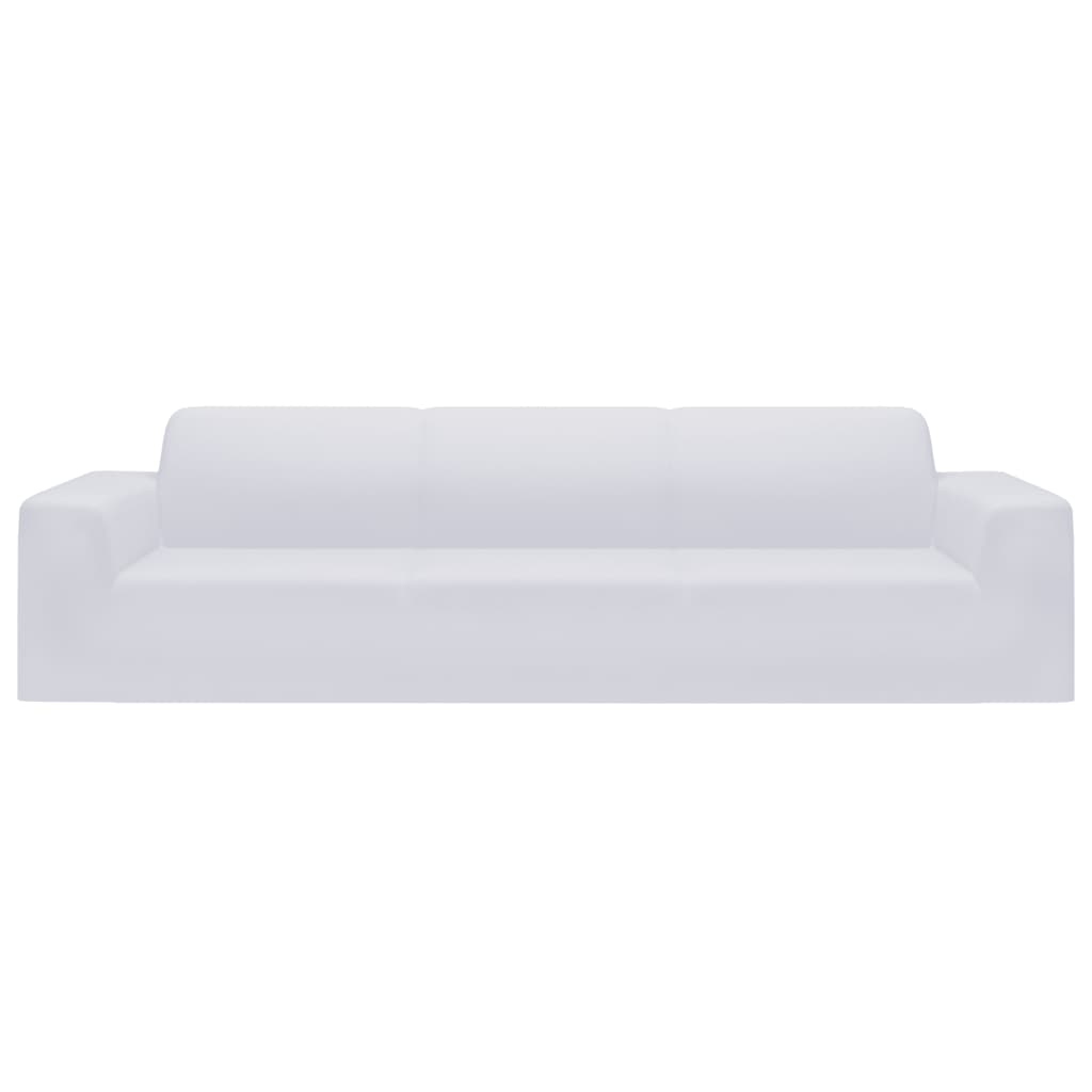 Vidaxl Four -Sater Bank Cover Stretch Polyester Jersey White