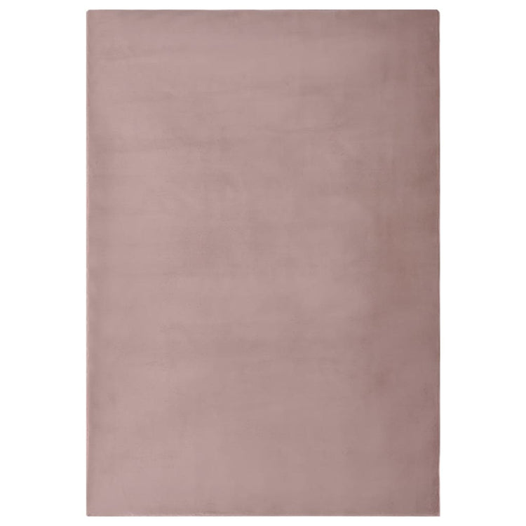 Vidaxl tapis 180x270 cm de lapin artificiel fourrure ancienne rose