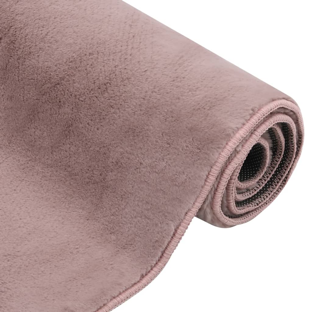 Vidaxl Rug 200x300 cm FUR ARRIFICAL RABBIT ONDIAL ROSE