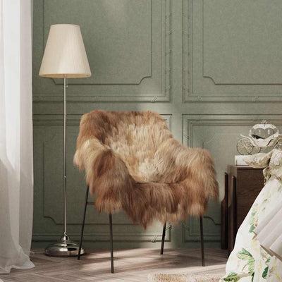 Couverture de chaise Vidaxl Icelander Sheepskin 70x110 cm brun