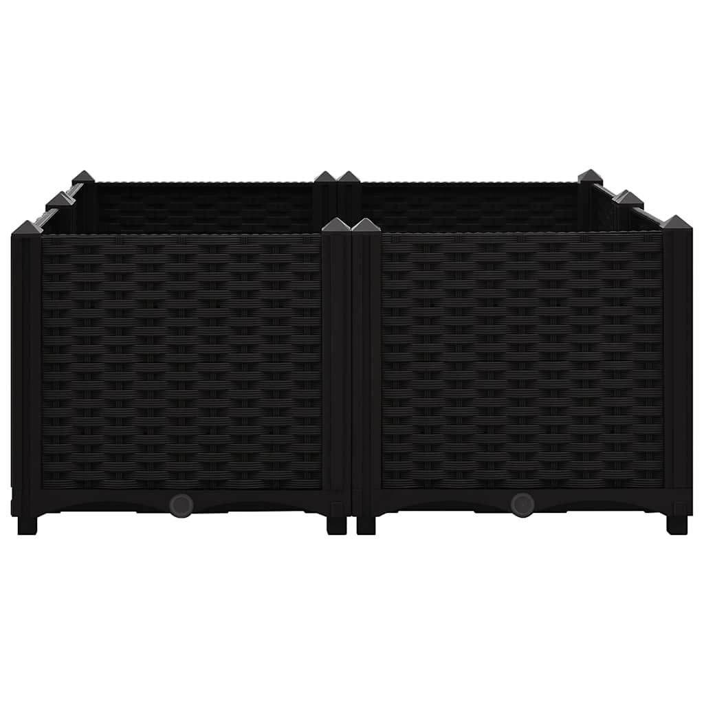 Vidaxl Planter surélevé 80x80x38 cm en polypropylène