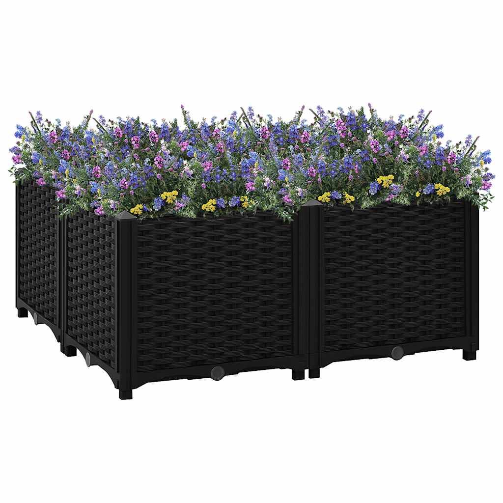 Vidaxl Planter surélevé 80x80x38 cm en polypropylène