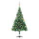 Vidaxl kunstkerstboom avec éclairage et balles de Noël 910 branches 210 cm