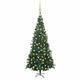 Vidaxl kunstkerstboom avec éclairage et balles de Noël l 240 cm vert