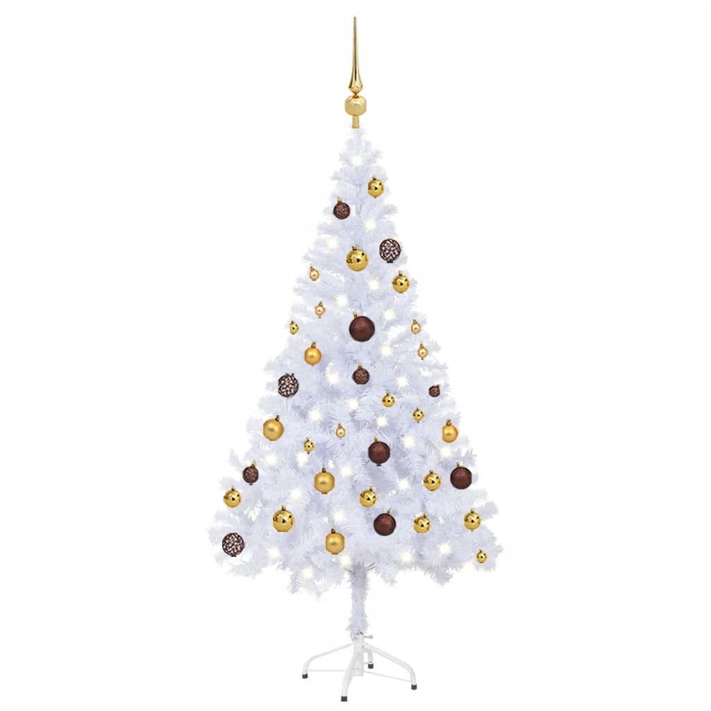 Vidaxl kunstkerstboom avec éclairage et balles de Noël 230 branches 120 cm