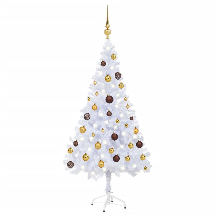 Vidaxl kunstkerstboom avec éclairage et balles de Noël 230 branches 120 cm