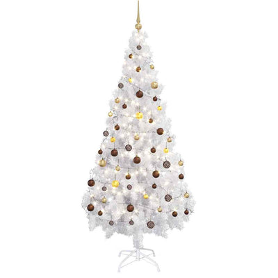 Vidaxl kunstkerstboom avec éclairage et balles de Noël 620 branches 180 cm