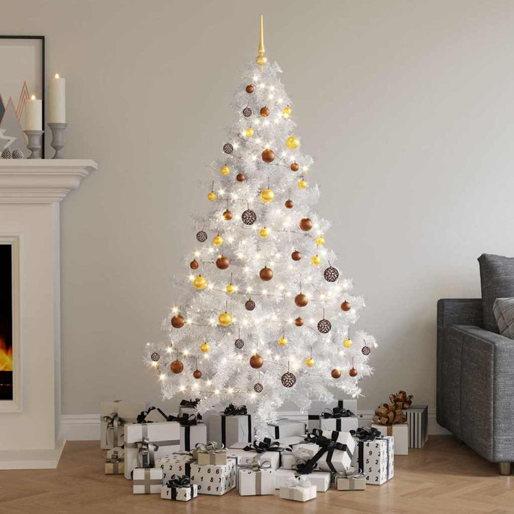 Vidaxl kunstkerstboom avec éclairage et balles de Noël 620 branches 180 cm