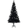 Vidaxl kunstkerstboom avec éclairage et balles de Noël 120 cm PVC noir
