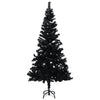 Vidaxl kunstkerstboom avec éclairage et balles de Noël 180 cm PVC noir