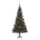 Vidaxl kunstkerstboom avec éclairage et balles de Noël 240 cm PVC noir