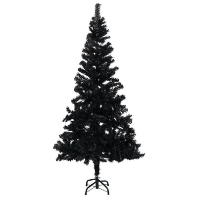 Vidaxl kunstkerstboom avec éclairage et balles de Noël 240 cm PVC noir