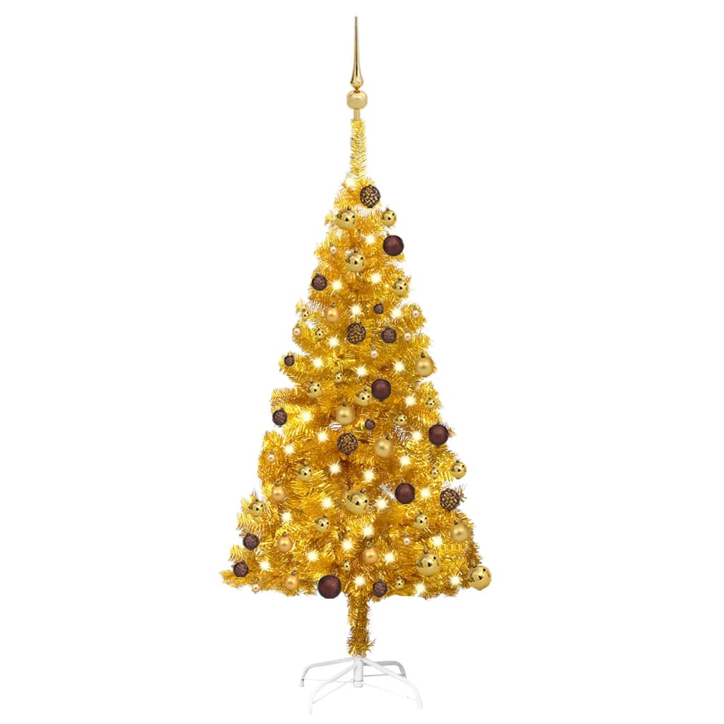 Vidaxl kunstkerstboom avec éclairage et balles de Noël 120 cm
