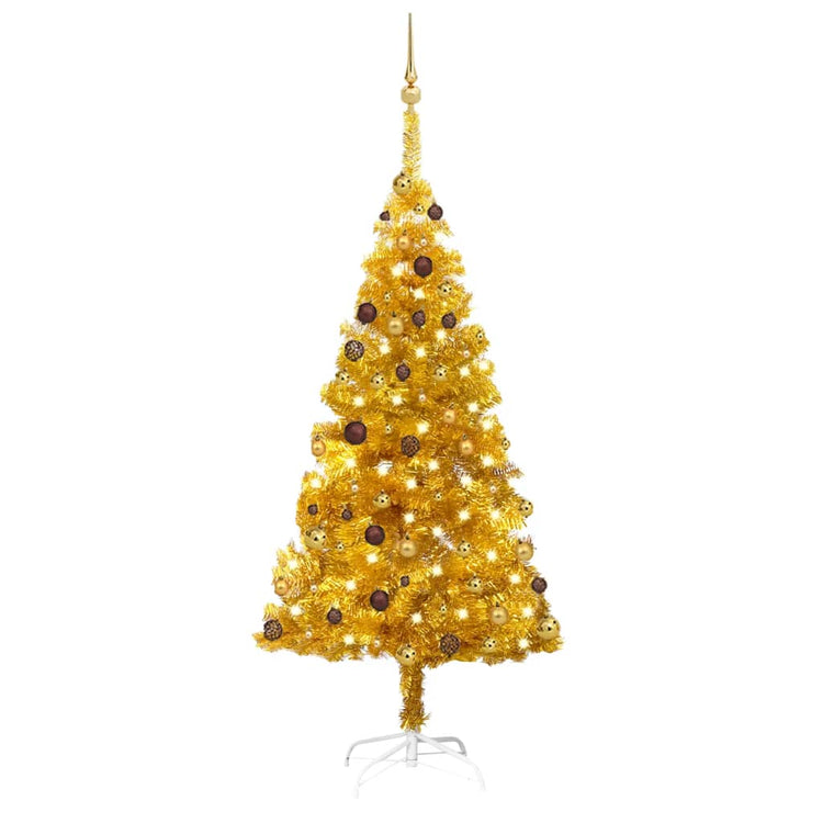Vidaxl kunstkerstboom avec éclairage et balles de Noël 180 cm