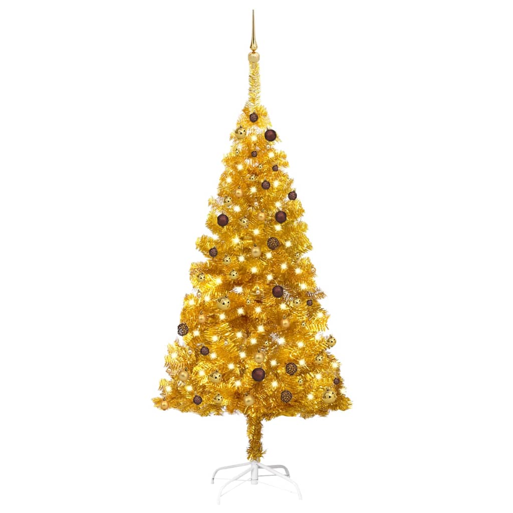 Vidaxl kunstkerstboom avec éclairage et balles de Noël 210 cm