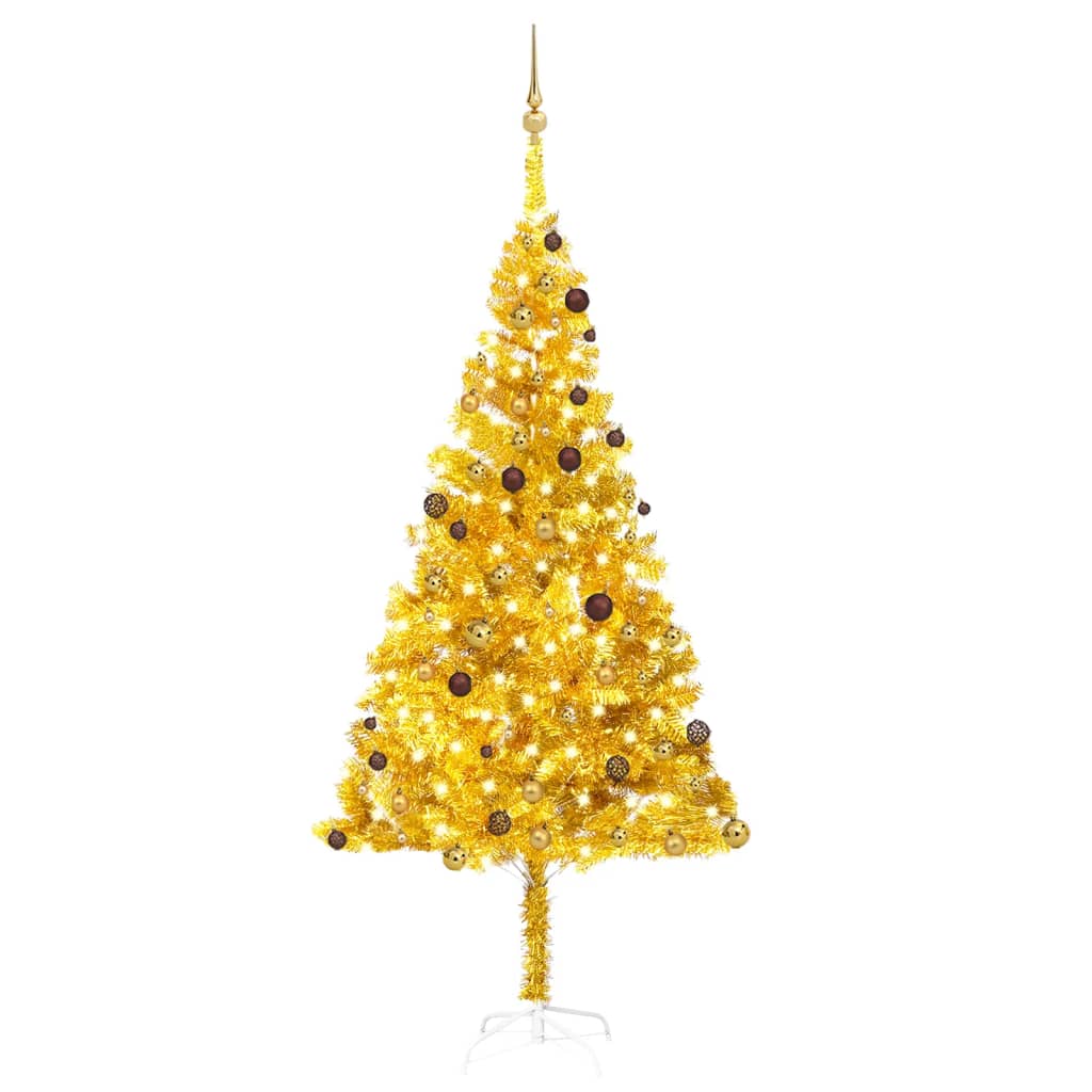 Vidaxl kunstkerstboom avec éclairage et balles de Noël 240 cm