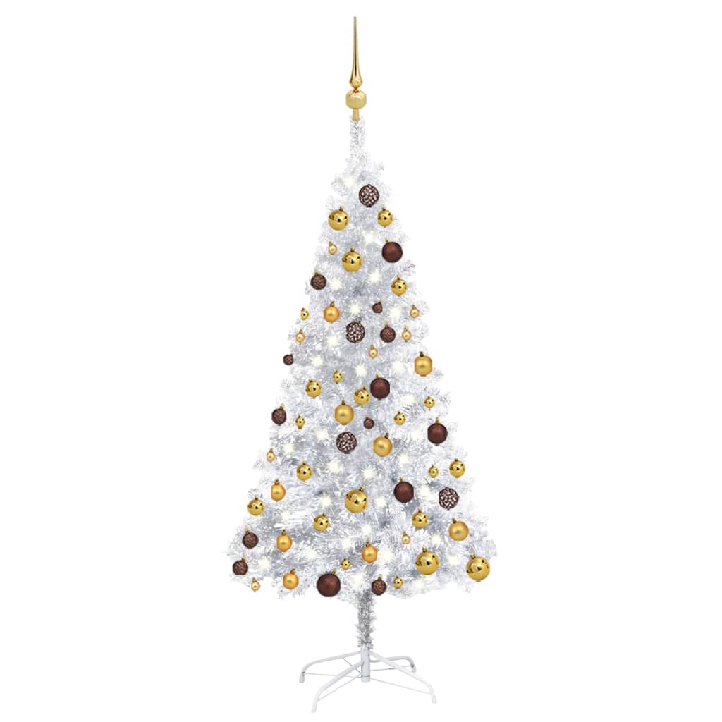Vidaxl kunstkerstboom avec éclairage et balles de Noël 150 cm