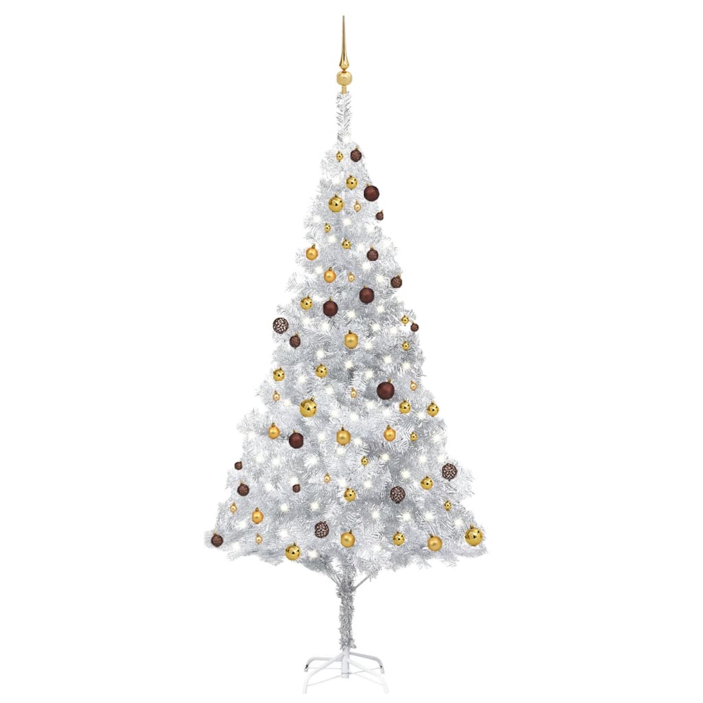 Vidaxl kunstkerstboom avec éclairage et balles de Noël 240 cm